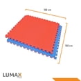 thumbnail image 4 of Piso Para Gimnasio Tapete Gym 100x100 X 2 Cm Ejercicio azul Mediano Lumax, 4 of 6
