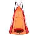 thumbnail image 3 of Topcobe 2-in-1 40 Inch Kids Hanging Chair Detachable Swing Tent Set, Swinging Hammock Chair, Orange, 3 of 6
