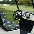 thumbnail image 5 of FUIALDOLG Tropical Coconut Palm Tree Universal Golf Cart Seat Covers Club Car Precedent Golf Cart Breathable Material Fit Like a Glove for Women Men, Easy to Install, 5 of 8