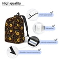 thumbnail image 4 of Lsque Sunflowers Leaves Pattern Canvas Daypack, Durable Backpack, High-quality Versatile Backpack,Vintage Compact Backpack-Small, 4 of 6
