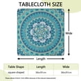 thumbnail image 2 of Colorful Boho Floral Square Tablecloth 36x36 Inch with Elastic Hem for Table Protection, 2 of 6