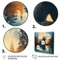 thumbnail image 3 of Designart "Lensflare and Double Exposure Transforming a Bear III" Landscapes Metal Wall Art Prints, 3 of 5