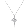 thumbnail image 1 of HLONK Collier Couronne Pavé Croix Tournée - Collier Croix Pendentif Couronne Croix - H5U3, 1 of 8