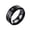 Black Compass, variant on Cross Matte Ring for Men Stainless Steel Vintage Street Double Twist Wire Band Silver Compass Size 10