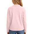 thumbnail image 4 of Resicozy Girls Long Sleeve Shirts Turtleneck Casual Base Slim Fit Fall Shirt for Kids, Soft Winter Tops for School Outdoor Daily Wear 2-13 Years Pink 120, 4 of 6