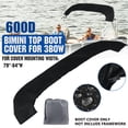 thumbnail image 1 of 600D  3 BOW Bimini Top Boot Cover Storage Bag Sock Boat Shade No Frame Waterproof UV Resistant, 1 of 9