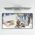thumbnail image 4 of Merry Christmas West Highland White Terrier Snowy Winter with Tree Decorations Desk Mat Full Keyboard Mouse Pad Westie Westy Dog Lover Large Mousepad - 12020, 4 of 5