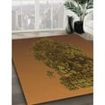thumbnail image 2 of Ahgly Company Indoor Round Patterned Blood Red Brown Area Rugs, 5' Round, 2 of 6