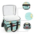 thumbnail image 6 of FORMRS Insulated Cooler Bag 24 Cans Capacity Soft Leakproof Lunch Box with Side Pockets, Blue Beach Pattern, 6 of 7