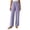 Purple, variant on Womens Pull on Pants Elastic Waist Solid Color Slacks Casual Straight-Leg Trouser with Pockets
