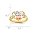 thumbnail image 2 of 14K Yellow and Rose Gold Love Heart Ring (SIZE 6 ), 2 of 4