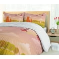 thumbnail image 5 of Ambesonne Cartoon Duvet Cover Set, Animal Fox Wildlife, 2-Calking, Orange Lilac Green, 5 of 7
