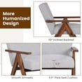 thumbnail image 6 of Kadyn Club Chair, Accent Chair, Barrel Chair, Armchair, Modern Accent Chair Linen Fabric Armchair with Solid Acacia Wood Frame-Gray, 6 of 6