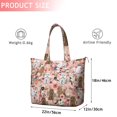 thumbnail image 4 of Poodle and Pioneer Flower Travel Tote Bags for Women Carry On,Large Weekender Bags for Women Travel,Multi Functional Duffle Bag for Work,Shopping,Sports, 4 of 5