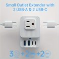 OUSITAID [Fast Arrival] 3Outlet Extender Surge Protector with 2 USBA
