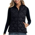 thumbnail image 2 of Nmnitkp Womens Puffer Vest Sleeveless Lightweight Winter Jackets Quilted Zip Up Coats Stand Collar Padded Outerwear Vests Black,5XL, 2 of 9