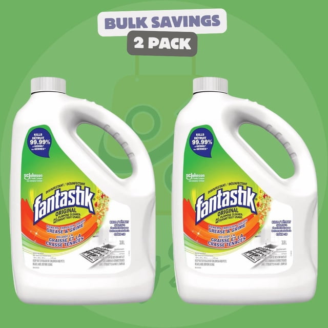 Fantastik All-Purpose Cleaner & Disinfectant 3.8L (2-Pack) – Kills 99.99% Germs