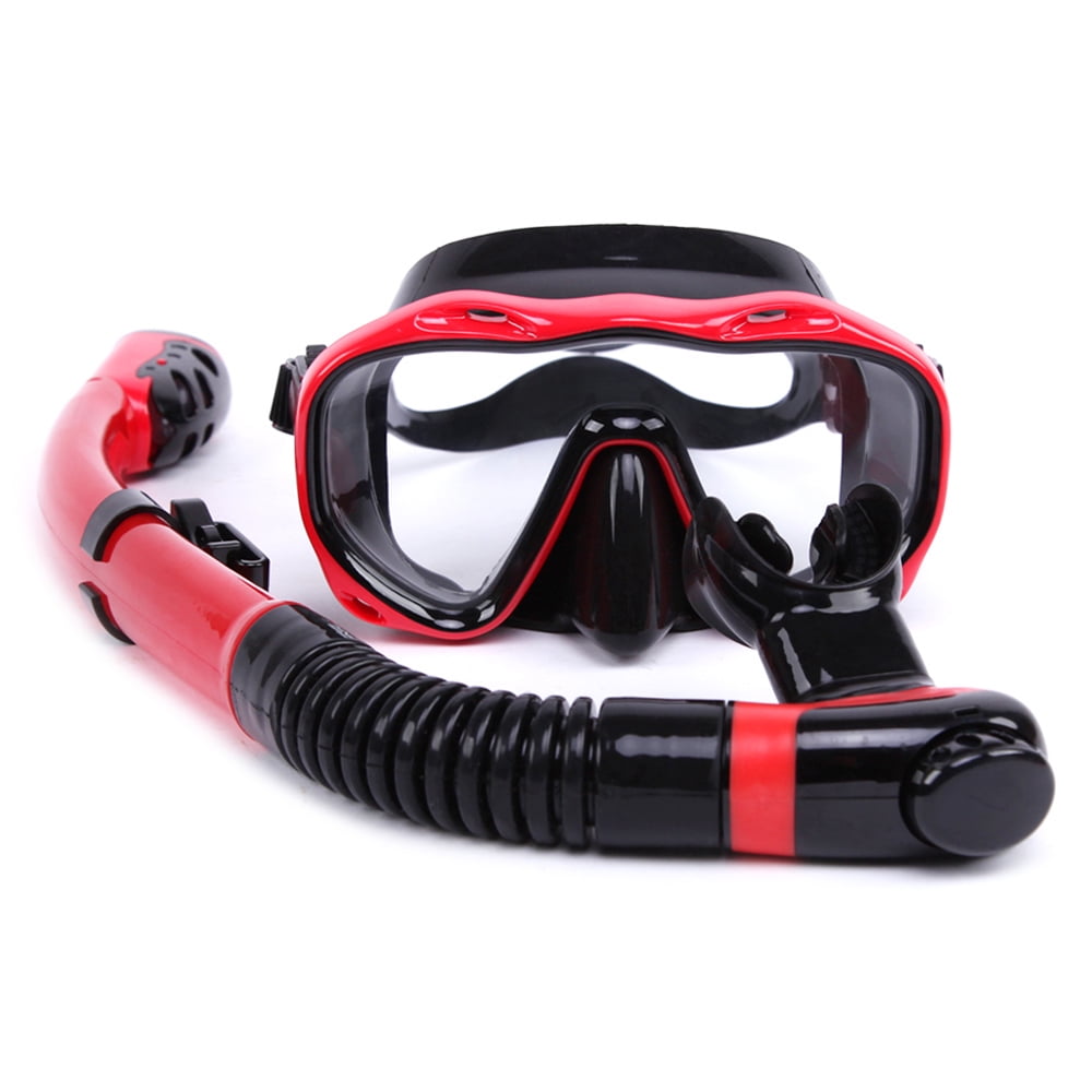 Underwater Full Dry Breathing Tube Diving Goggles Toughened Glass Mask Suit Diving Mask Snorkel 
