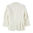 thumbnail image 2 of Ralph Lauren Womens Pinstripe Two Button Blazer Jacket, Off-White, 16, 2 of 2