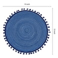 thumbnail image 3 of REGALWOVEN Placemats Set of 6 Polyester Placemats for Kitchen Dining Table Decor Heat Resistant Table Placemats Wipeable Table Mat Blue 15*15in, 3 of 6