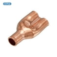 thumbnail image 3 of Uxcell Tee Y Type Copper Fitting Welding Joint Split Union Intersection 6.35mm or 1/4 Inch ID 5 Pack, 3 of 4