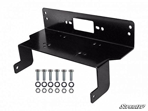 Honda Pioneer 500/520 3/16 Steel Plating SuperATV Honda Winch Mounting Plate for 2017 Compatible with Many OEM and Aftermarket Winches 