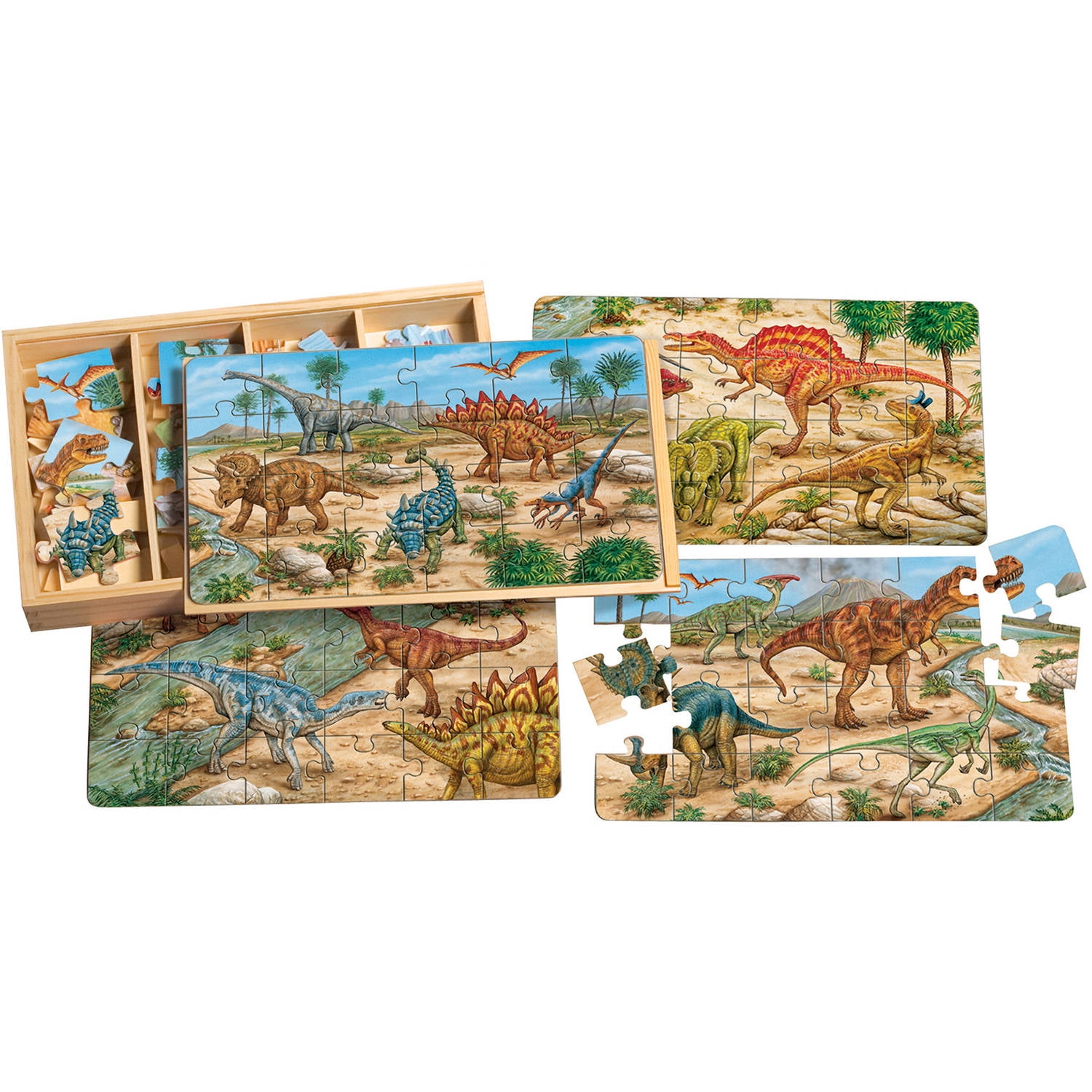 galt 4 puzzles in a box dinosaurs