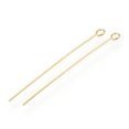 thumbnail image 4 of 1 bag Brass Eye Pin Long-Lasting Plated Real golden Plated Nickel Free Real 18K golden Plated 24 Gauge 35mm Hole: 1.6mm Pin: 0.5mm, 4 of 4