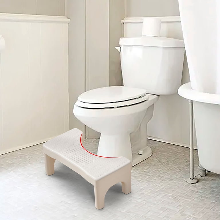 Non-slip Toilet Seat Stool Plastic Poop Stool Portable Foot Stool Bathroom Step