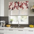 thumbnail image 5 of 2 Pack Valances for Windows, Red Flowers Window Valances for Living Room/Bedroom/Bathroom, Chinese Plum Blossoms Traditional Ink Painting Light Filtering Kitchen Curtain Valance 60"W x18" L, 5 of 9