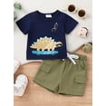 thumbnail image 4 of Gupgi 0-3Y Toddler Boy Summer Outfit Short Sleeve Pocket T-Shirt with Cargo Shorts, 4 of 9