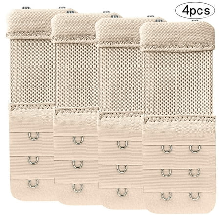 

Womens Bra Extenders 2 Hooks Elastic Soft Stretchy Bra Extensions ，4 Pack