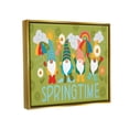 thumbnail image 3 of Springtime Rainy Garden Gnomes Holiday Graphic Art Metallic Gold Framed Art Print Wall Art, 3 of 6