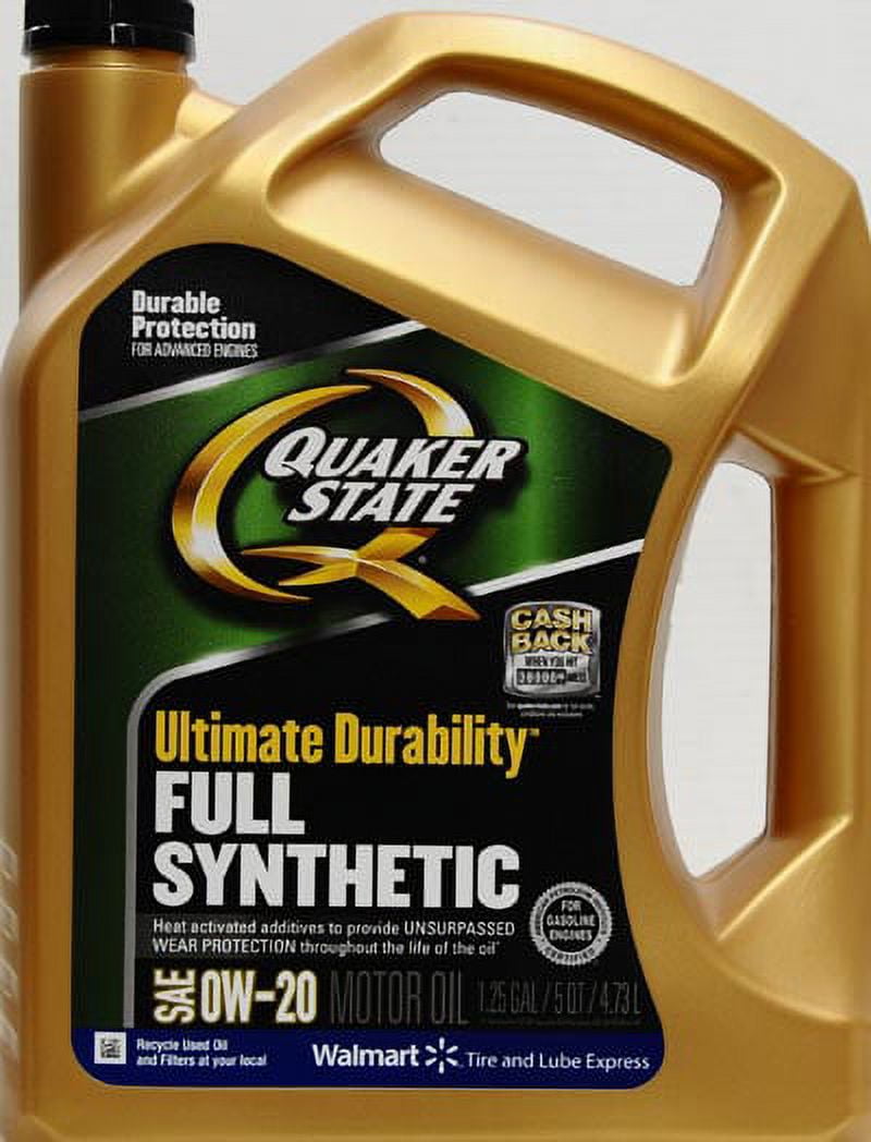 Quaker State 0w20 Ultra Durability Motor Oil, 5 qt