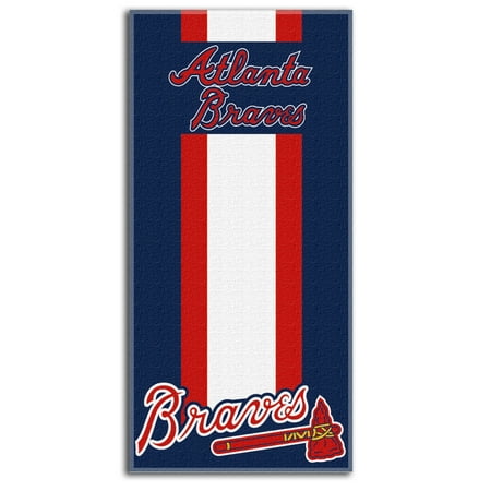 Atlanta Braves Applique - Atlanta Braves The Northwest Company Zone Read Beach Towel - No Size