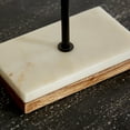 thumbnail image 5 of 9" x 14" Brown Mango Wood Circle Geometric Sculpture with Marble Stand, by DecMode, 5 of 9