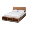 thumbnail image 1 of Baxton Studio Vita Modern Transitional Ash Walnut Brown Finished Wood 4-Drawer Full Size Platform Storage Bed, 1 of 5