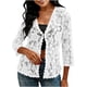 thumbnail image 3 of TaTaai Ladies Summer Cardigan Long Sleeve Open Front Loose Fit Lightweight Mesh Top Casual Cover Up Beach Blouse Gift, 3 of 8