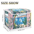 thumbnail image 5 of Yayeee Collapsible Cube Storage Bin with Lid Fabric Closet Decorative Basket with Handles, Purple Seaside, 5 of 7