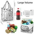 thumbnail image 3 of 5 Pack Foldable Shopping Bag,Black Halloween Spider Webs Reusable Grocery Bags with Pockets,Large Reusable Tote Bags with Handles Waterproof & Lightweight, 3 of 6