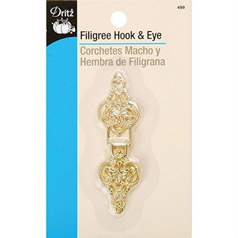 Filigree Hook & Eye Clasp-Gold 