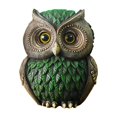 thumbnail image 1 of Adorable adorno de búho, estatua de búho, decoración paisajística, escultura de jardín de hadas en miniatura, figura de pájaros para el hogar, patio, verde, 1 of 8