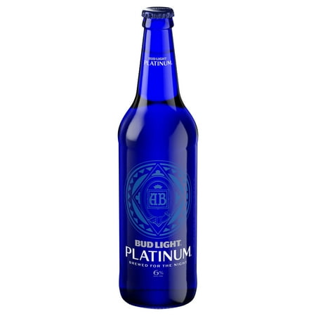 Bud Light Platinum Beer, 22 fl. oz. 1 Glass Bottle, Domestic Lager, 6% ABV