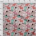 thumbnail image 3 of oneOone Cotton Silk Light Pink Fabric Dog Cartoon Craft Projects Decor Fabric Printed By The Yard 42 Inch Wide-SL, 3 of 5