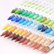 Acrylic Paint Markers, Dual Tip Brush & Chisel Tip Acrylic Paint Pens, Automatic Ink Control, for Rock Painting, Ceramic, Wood