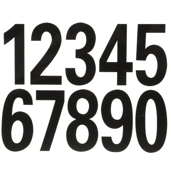 LEORX Reflective Self Adhesive Black Mailbox Numbers Stickers Made of Weatherproof Pet Material