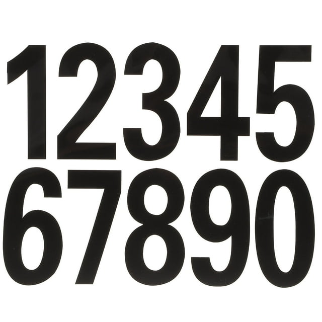 Miangastore Weatherproof Home Address Decal Black PET 4 Sheets