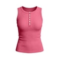 thumbnail image 5 of SwiftWear Women's Henley Ribbed Tank Tops Sleeveless Button Down T Shirts Summer Slim Fitted Basic Tops for Casual & Layered Outfits, 5 of 6
