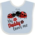 thumbnail image 3 of Inktastic My Daddy Loves Me with Cute Ladybugs Boys or Girls Baby Bib, 3 of 4