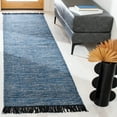 thumbnail image 2 of SAFAVIEH Montauk Kelsey Distressed Cotton Runner Rug, Blue/Black, 2'3" x 9', 2 of 8